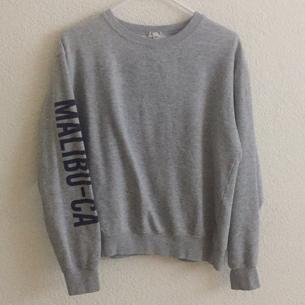 brandy melville grey crew neck